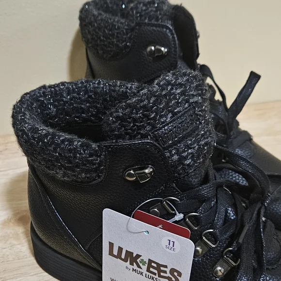 MUK LUKS Hiker Denali/Women's/Ankle Boots/black/urban hiking/lace-up/size 11 - Picture 9 of 13